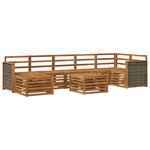 vidaXL Ensemble de canapés d'extérieur 7 pc Naturel