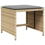 vidaXL Ensemble à manger de jardin et coussins 11 Pièces mélange beige
