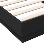 vidaXL Cadre de lit sans matelas noir 90x200 cm bois d'ingénierie