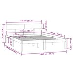 vidaXL Cadre de lit bois de pin massif 135x190 cm double
