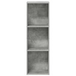 vidaXL Bibliothèque/Meuble TV Gris béton 36x30x114cm Bois d’ingénierie