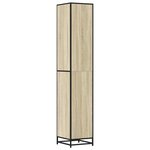 vidaXL Armoire de salle de bain chêne sonoma bois d'ingénierie métal