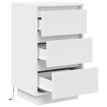 vidaXL Table de chevet avec lumières LED blanc 38x34x65 cm