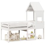 vidaXL Lit haut sans matelas blanc 90x190 cm bois de pin massif