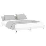 vidaXL Cadre de lit sans matelas blanc brillant 140x200 cm