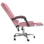 Fauteuil de massage inclinable de bureau informatique étude Rosevelours rose 02_0025395