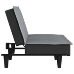 vidaXL Canapé-lit à gris clair tissu