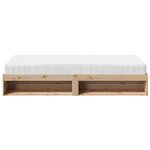 vidaXL Lit de jour avec matelas 100x200 cm bois de pin massif