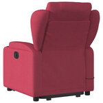 vidaXL Fauteuil inclinable de massage électrique Rouge bordeaux Tissu