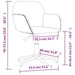 vidaXL Chaise pivotante de bureau Jaune clair Tissu