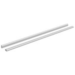 vidaXL Tige de placard 2 Pièces Argenté 764 x 15 x 29 mm
