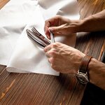 Pack and Move - Lot 100 feuilles papier de soie - 32 5 x 60 cm - Blanc - Emballage cadeau  décoration  anniversaire  mariage