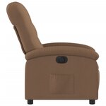 vidaXL Fauteuil inclinable électrique Marron Tissu