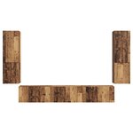 vidaXL Ensemble meuble TV 4 Pièces Bois ancien Bois d'ingénierie