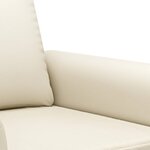 vidaXL Fauteuil Crème 60 cm Similicuir