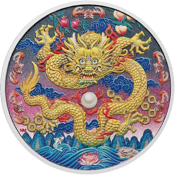 Pièce de monnaie en Argent 3 Dollars g 93.3 (3 oz) Millésime 2025 IMPERIAL GOLDEN DRAGON