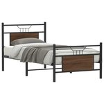 vidaXL Cadre de lit sans matelas chêne marron 75x190cm bois ingénierie