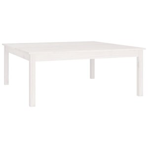 vidaXL Table basse Blanc 100x100x40 cm Bois massif de pin