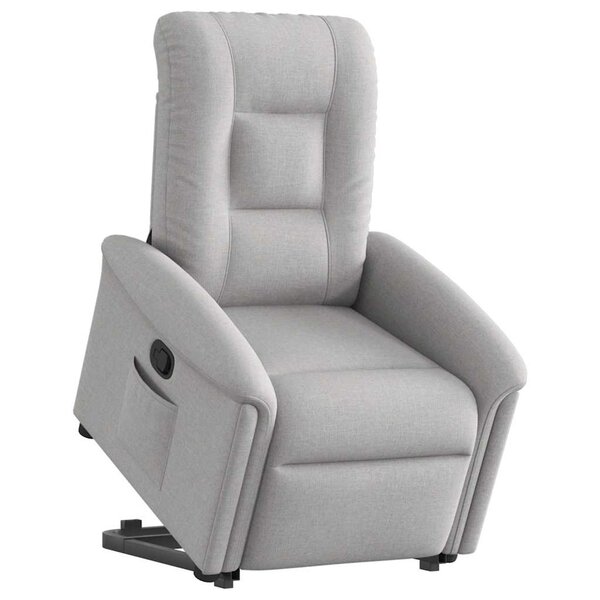 vidaXL Fauteuil inclinable gris nuage tissu
