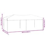vidaXL Tente de réception pliable avec parois Anthracite 3x6 m