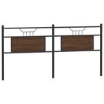 vidaXL Tête de lit chêne marron 180 cm bois d'ingénierie et acier