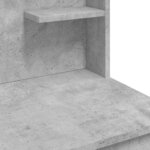 vidaXL Coiffeuse avec lumières LED gris béton 96x40x142 cm