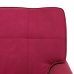 vidaXL Chaise longue avec coussin Bordeaux 91 x 157 x 91 cm Velours