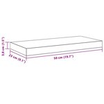 vidaXL Étagères murales flottantes 4 Pièces Blanc 50x23x3 8 cm MDF