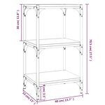 vidaXL Bibliothèque Sonoma gris 40x33x70 5 cm Bois d'ingénierie acier