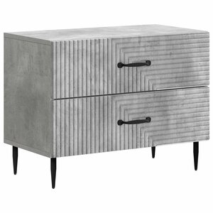 vidaXL Cabinet de chevet avec tiroir Gris béton 62 x 34 5 x 47 5 cm