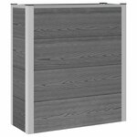 vidaXL Jardinière surélevée Gris 75 x 30 x 82 cm WPC et Aluminium