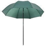 vidaXL Parapluie de pêche Vert 220x193 cm