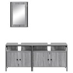 vidaXL Ensemble de meubles de salle de bain 3 Pièces Sonoma gris