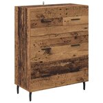 vidaXL Haut Armoire 2 Pièces Bois Ancien Bois Aggloméré et Verre