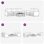 vidaXL Ensemble de canapés d'extérieur 6 pc Naturel et Crème