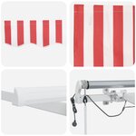 vidaXL Auvent rétractable automatique avec LED rayé rouge et blanc 500x350 cm