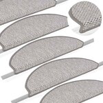 vidaXL Tapis d'escalier autocollants 30 Pièces 65x21x4 cm platine