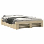 vidaXL Cadre de lit sans matelas chêne sonoma 160x200 cm