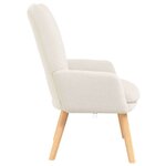 vidaXL Fauteuil relaxant Crème 63 x 67 x 94 cm tissu