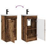 vidaXL Meuble de salle de bain avec évier Bois ancien