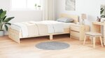 Tapis shaggy vidaXL avec dos en latex gris ø90 cm