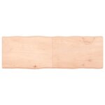 vidaXL Dessus de table bois massif non traité bordure assortie