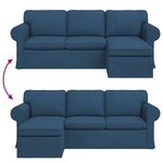 vidaXL Canapé Bleu 215 x 138 x 80 cm tissu