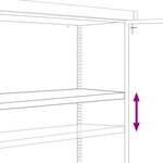 vidaXL Armoire de bureau 90x40x140 cm Acier Gris