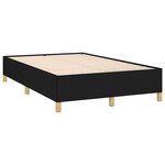 vidaXL Sommier à lattes de lit matelas et LED noir 120x190 cm tissu