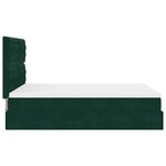 vidaXL Cadre de lit ottoman avec matelas vert foncé 140x190 cm velours