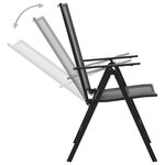 vidaXL Ensemble de chaises de jardin inclinables 5 Pièces anthracite