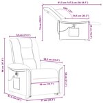 vidaXL Fauteuil inclinable de massage électrique Crème Tissu