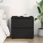 vidaXL Armoire de rangement Noir 60 x 48 x 57 cm Bois d'ingénierie