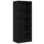 vidaXL Armoire Chêne Noir 80 x 50 x 200 cm - Bois Solide